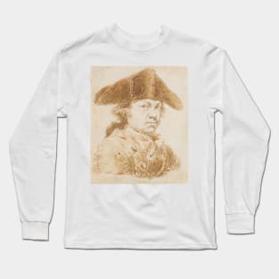 Self-Portrait in a Cocked Hat by Francisco Goya Long Sleeve T-Shirt